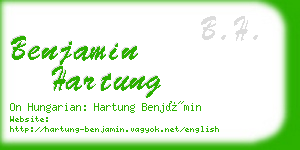 benjamin hartung business card